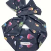Turbante Fashion in cotone fascia capelli design mongolfiera Cappadocia Navy made in Italy