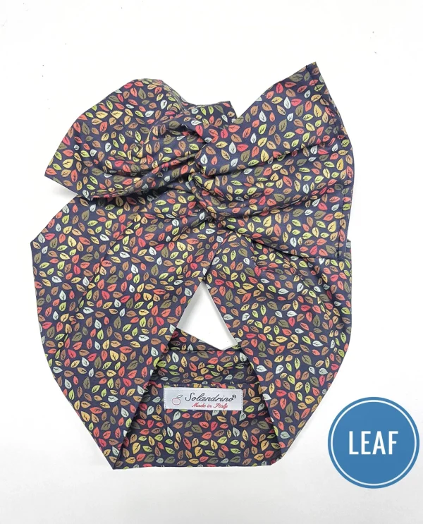 Turbante Fashion in cotone design Foliage multicolor Made in Italy