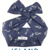 Turbante Fashion in cotone fascia capelli design Island Ananas made in Italy