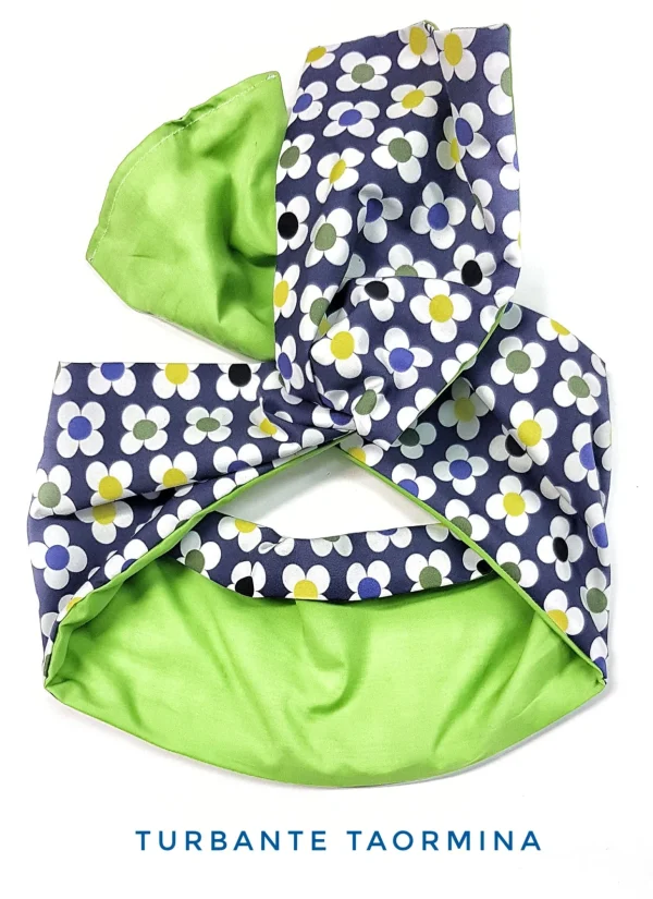 Turbante hairband Fashion fascia capelli in cotone design Taormina  made in Italy