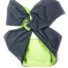 Turbante nero bicolore verde  Fashion in cotone design double face verde nero made in Italy fascia capelli